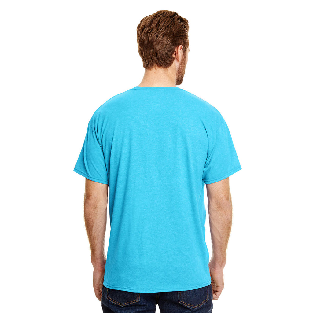 Hanes Men's Turquoise Triblend X-Temp Triblend T-Shirt