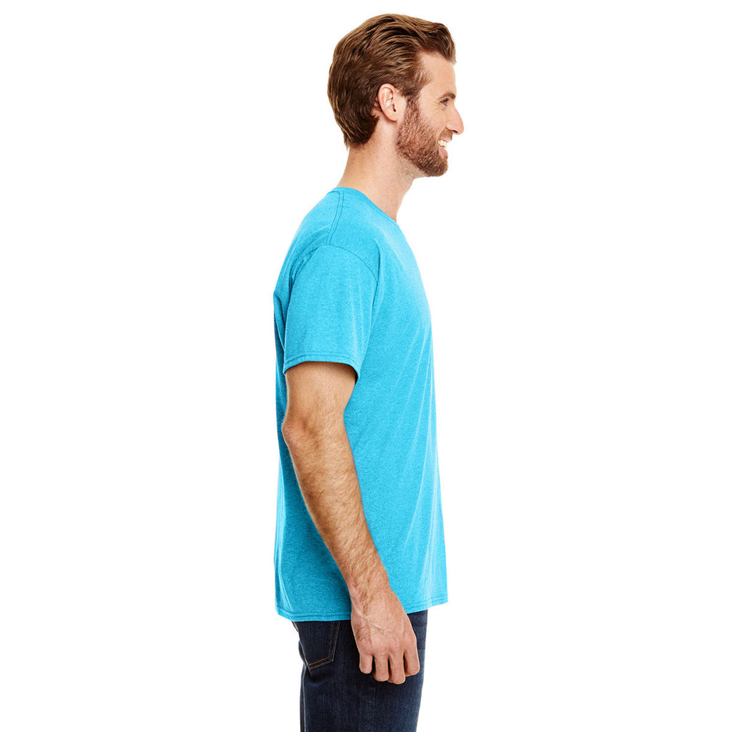 Hanes Men's Turquoise Triblend X-Temp Triblend T-Shirt