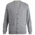 Edwards Men's Grey Heather Jersey Knit Acrylic Cardigan With Pockets