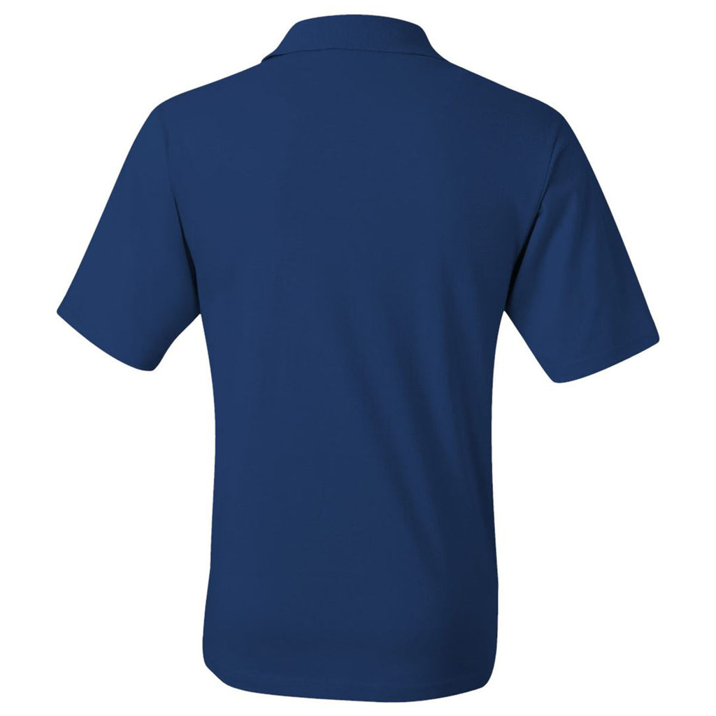 Jerzees Men's Royal Spotshield 50/50 Polo With Pocket