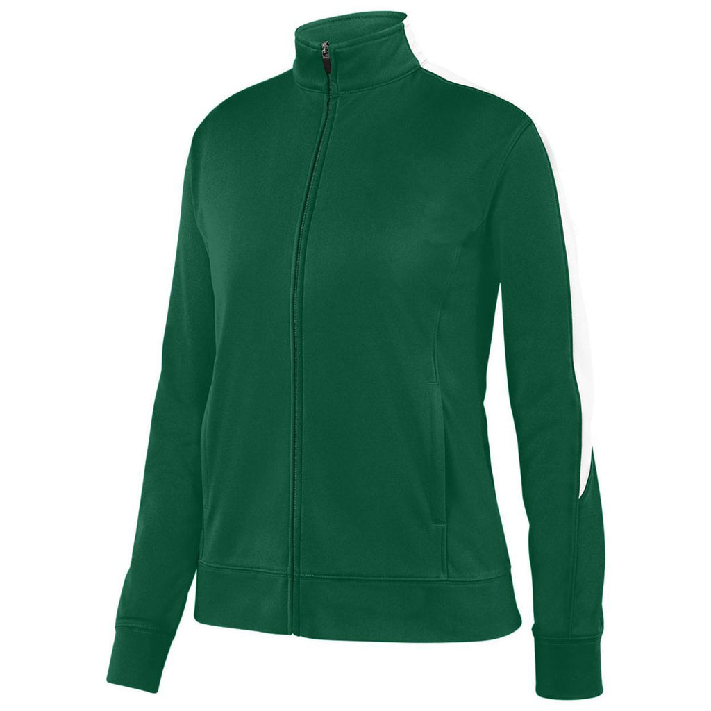 Augusta Women's Dark Green/White Medalist Jacket 2.0