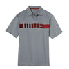 Nike Men's Grey Dri-FIT S/S Chest Stripe Print Polo