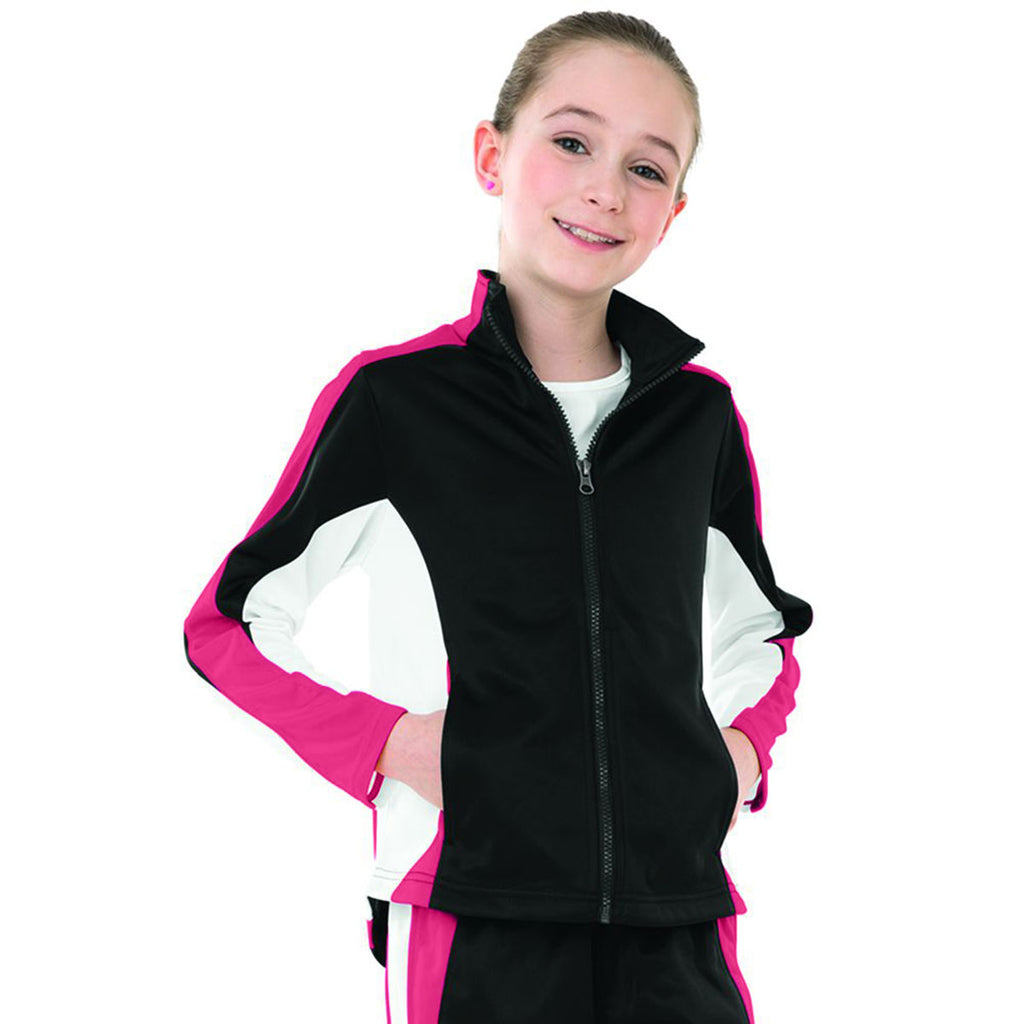 Charles River Girl's Black/Hot Pink/White Energy Jacket