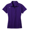 Nike Women's Purple Dri-FIT Short Sleeve Sport Swoosh Pique Polo