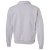 Jerzees Men's Ash Super Sweats NuBlend Quarter-Zip Cadet Collar Sweatshirt
