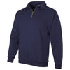 Jerzees Men's J. Navy Super Sweats NuBlend Quarter-Zip Cadet Collar Sweatshirt