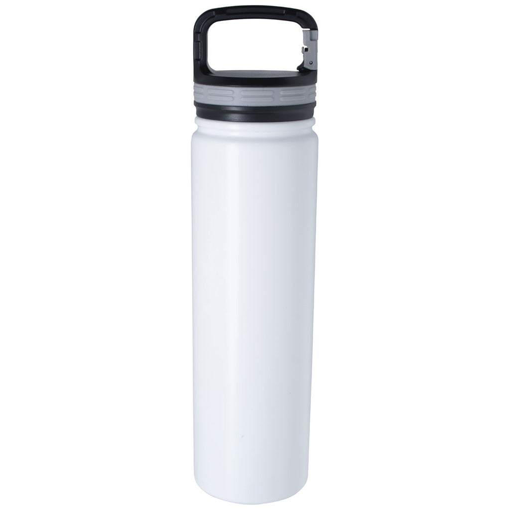 BIC White Vacuum Insulated Bottle with Carabiner Lid-26 oz.