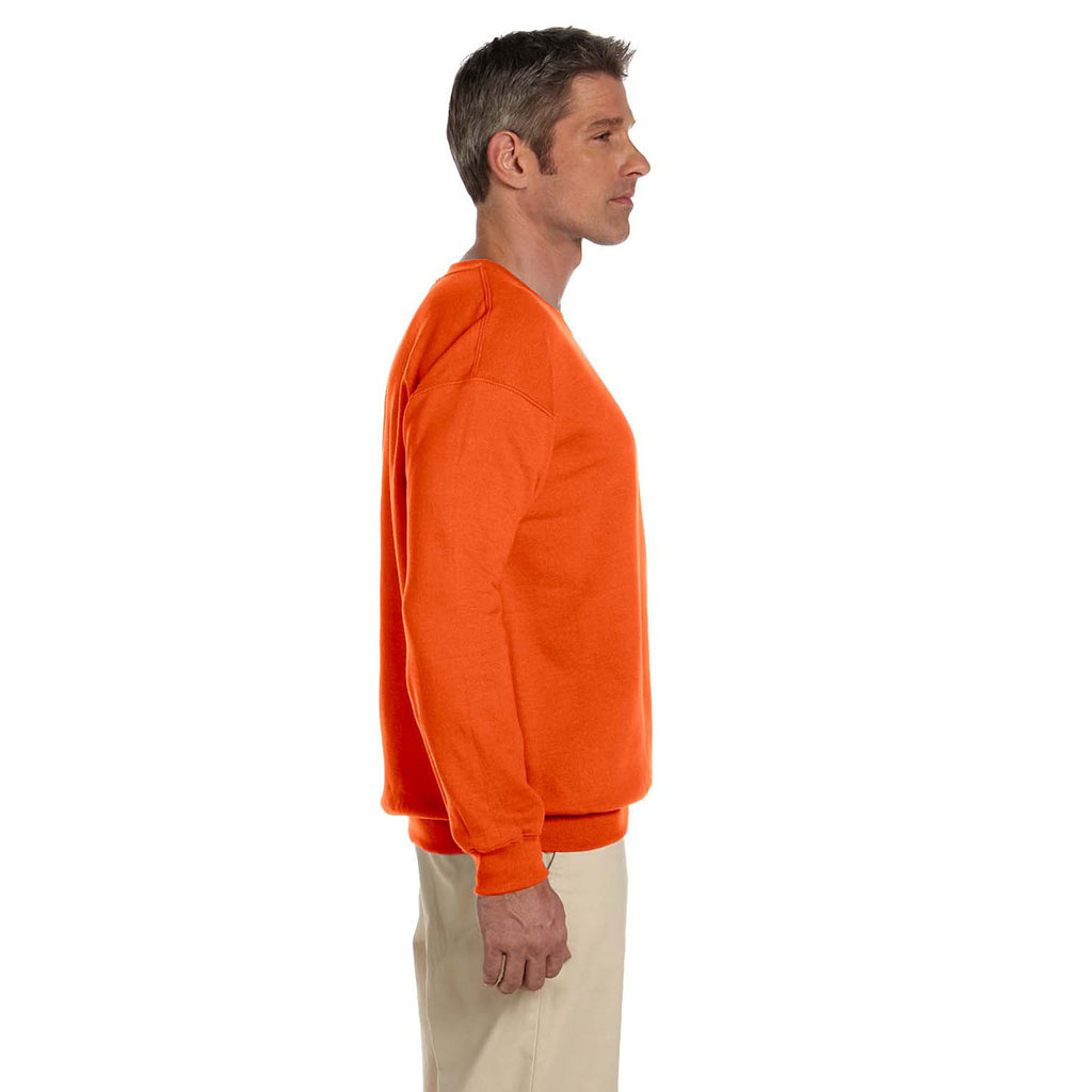 Jerzees Men's Safety Orange 9.5 Oz. Super Sweats Nublend Fleece Crew