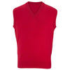 Edwards Men's Red V-Neck Cotton Sweater Vest