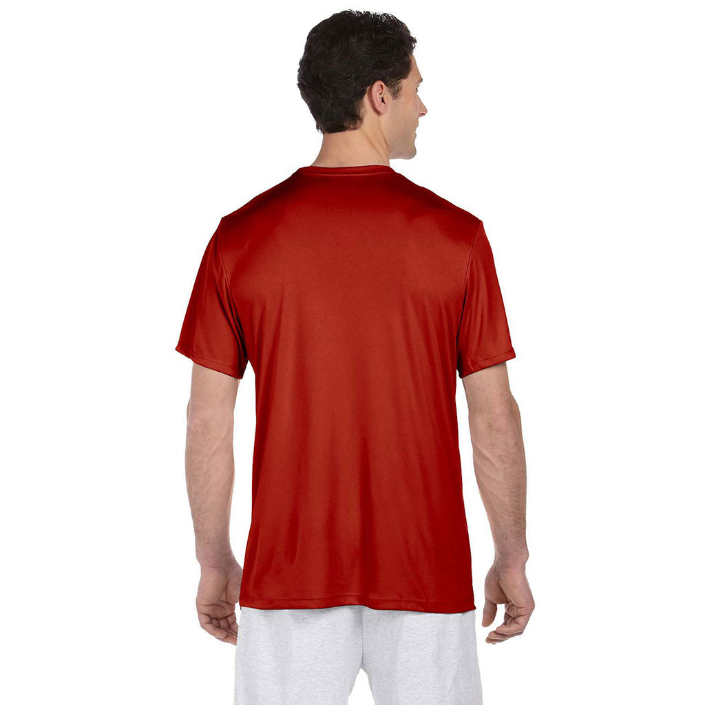 Hanes Men's Deep Red Cool DRI with FreshIQ T-Shirt