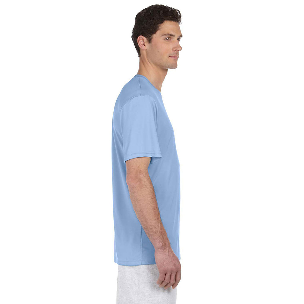 Hanes Men's Light Blue Cool DRI with FreshIQ T-Shirt
