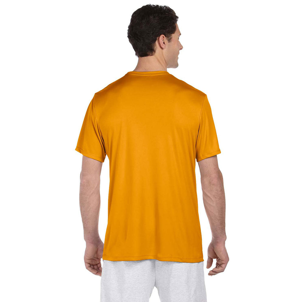 Hanes Men's Safety Orange Cool DRI with FreshIQ T-Shirt