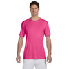 Hanes Men's Wow Pink Cool DRI with FreshIQ T-Shirt