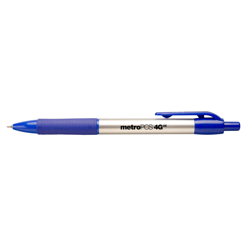 Hub Pens Blue Xact Chrome Fine Point Pen