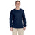 Fruit of the Loom Men's J Navy 5 oz. HD Cotton Long-Sleeve T-Shirt