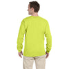 Fruit of the Loom Men's Safety Green 5 oz. HD Cotton Long-Sleeve T-Shirt