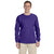 Fruit of the Loom Men's Purple 5 oz. HD Cotton Long-Sleeve T-Shirt