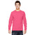 Fruit of the Loom Men's Neon Pink 5 oz. HD Cotton Long-Sleeve T-Shirt