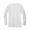 Hanes Men's White 4.5 oz. 100% Ringspun Cotton nano-T Long-Sleeve T-Shirt