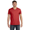 Hanes Men's Vintage Red 4.5 oz. 100% Ringspun Cotton nano-T V-Neck T-Shirt