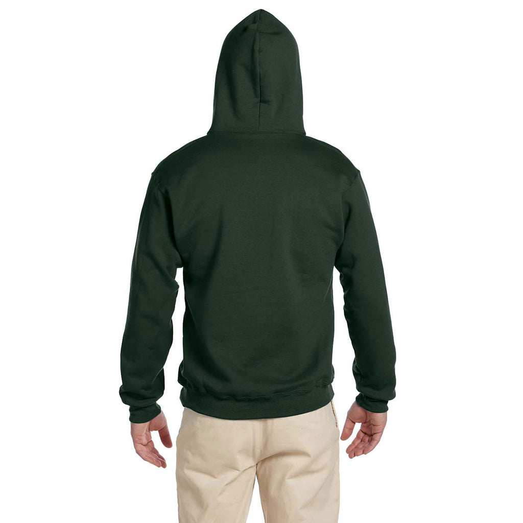 Jerzees Men's Forest Green 9.5 Oz. Super Sweats Nu-Blend Fleece Pullover Hood