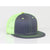 Pacific Headwear Graphite/Neon Yellow D-Series Snapback Trucker Mesh Cap