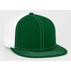 Pacific Headwear Dark Green/White D-Series Fitted Trucker Mesh Cap