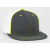Pacific Headwear Graphite/White/Neon Yellow D-Series Fitted Trucker Mesh Cap