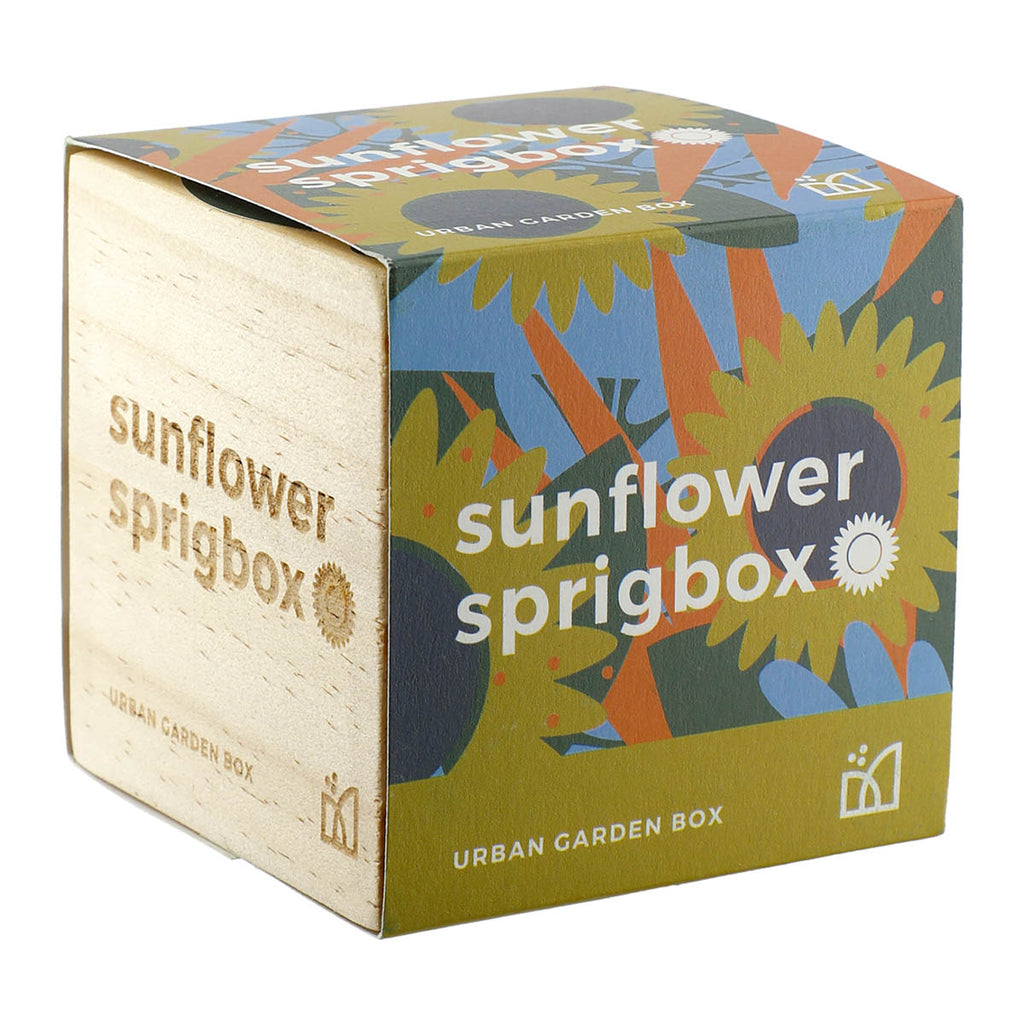 Sprigbox Wood Sunflower Grow Kit