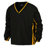 BAW Men's Black/Gold Two Stripe Pullover Jacket