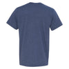 Bayside Unisex Heather Navy USA-Made Ringspun 50/50 Heather T-Shirt