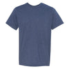 Bayside Unisex Heather Navy USA-Made Ringspun 50/50 Heather T-Shirt