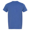 Bayside Unisex Heather Royal Blue USA-Made Ringspun 50/50 Heather T-Shirt