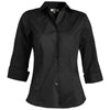 Edwards Women's Black Tailored Full-Placket Stretch Shirt