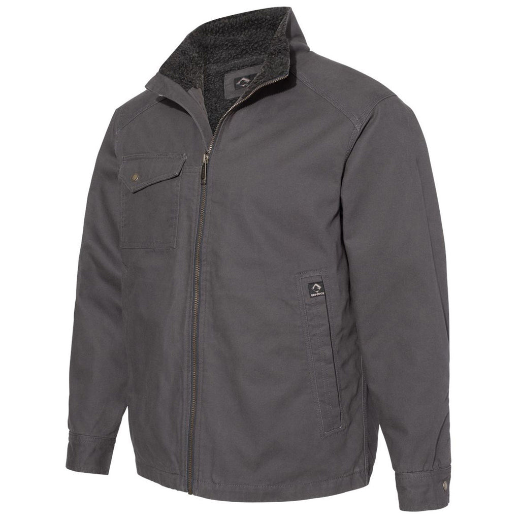Dri Duck Men's Charcoal Endeavor Canyon Cloth Canvas Jacket with Sherpa Lining