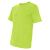 Bayside Men's Lime Green USA-Made 100% Cotton Short Sleeve T-Shirt