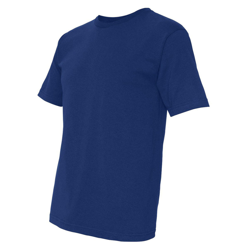 Bayside Men's Royal USA-Made 100% Cotton Short Sleeve T-Shirt