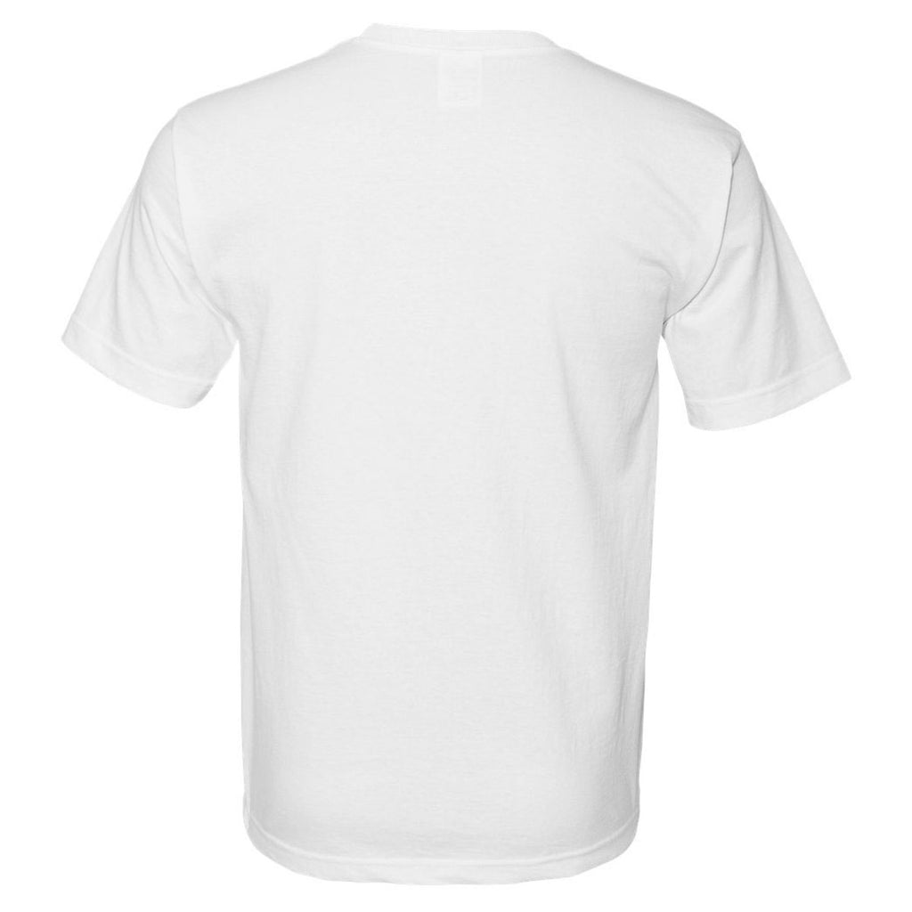 Bayside Men's White USA-Made 100% Cotton Short Sleeve T-Shirt