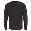 Bayside Men's Black USA-Made 100% Cotton Long Sleeve T-Shirt