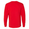 Bayside Men's Red USA-Made 100% Cotton Long Sleeve T-Shirt