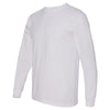 Bayside Men's White USA-Made 100% Cotton Long Sleeve T-Shirt