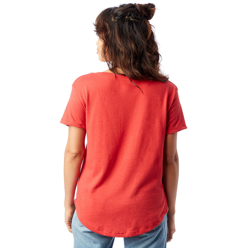 Alternative Apparel Women's Red Backstage T-Shirt