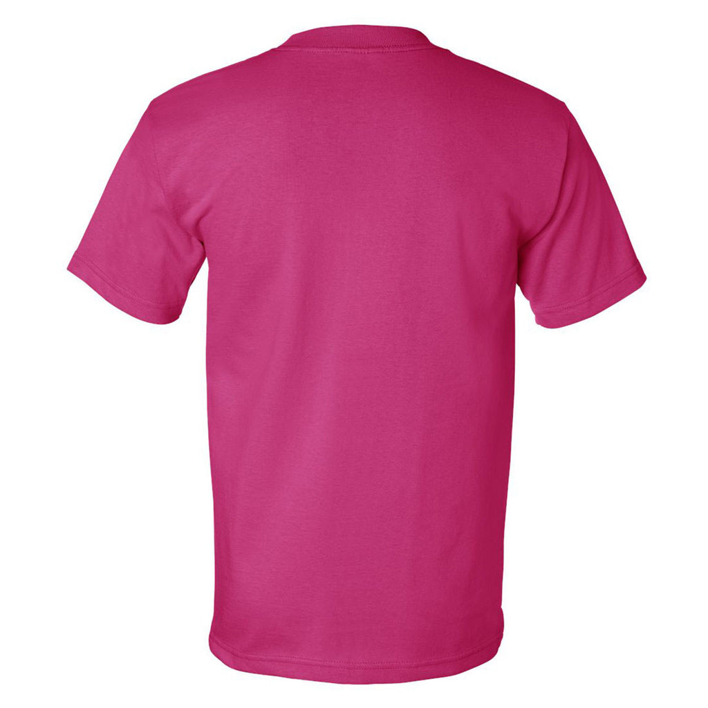 Bayside Men's Bright Pink USA-Made Short Sleeve T-Shirt