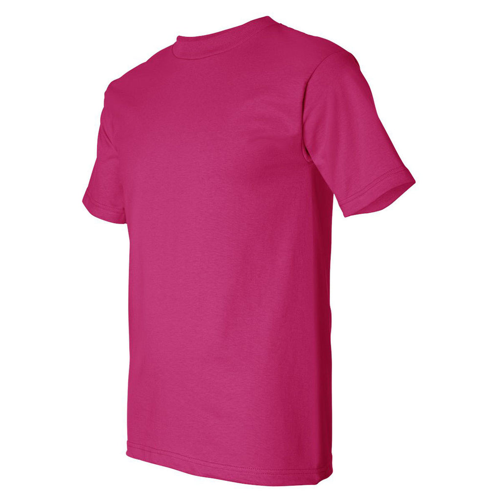Bayside Men's Bright Pink USA-Made Short Sleeve T-Shirt