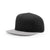 Richardson Black/Grey Lifestyle Structured Combination Wool Flatbill Snapback Cap