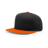 Richardson Black/Orange Lifestyle Structured Combination Wool Flatbill Snapback Cap