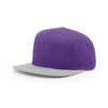 Richardson Purple/Grey Lifestyle Structured Combination Wool Flatbill Snapback Cap