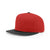Richardson Red/Black Lifestyle Structured Combination Wool Flatbill Snapback Cap
