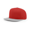 Richardson Red/Grey Lifestyle Structured Combination Wool Flatbill Snapback Cap