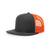 Richardson Black/Neon Orange Mesh Back Wool Blend Flatbill Trucker Hat